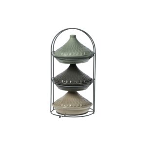 Bien Servi 3-Piece Tower Date Bowl Set with Stand Multicolor Bien Servi 3-Piece Tower Date Bowl Set with Stand Multicolor